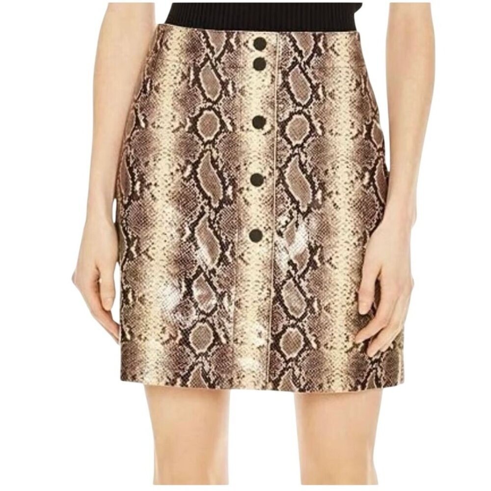 Sandro Paris Kimberlay python effect leather mini… - image 1